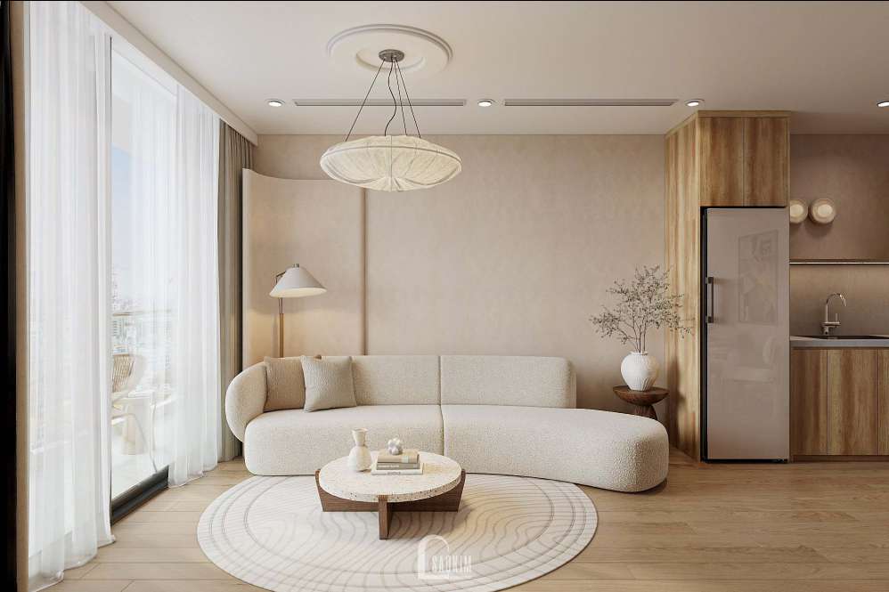 Thiết Kế Chung Cư 67m2 Swan Lake Onsen Ecopark Mang Phong Cách Wabi Sabi